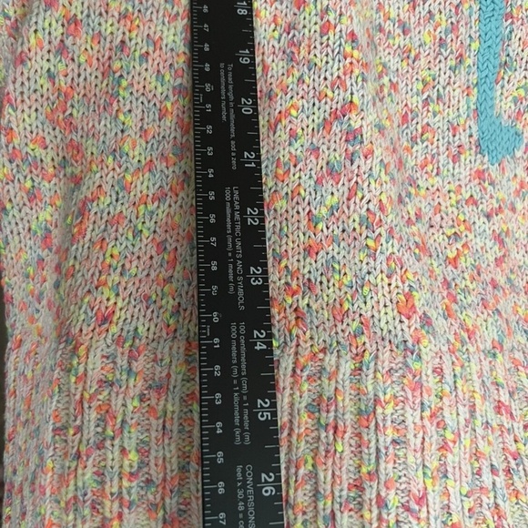 Flamingo Sweater Pullover-Torrid Women's Size 1X/14-16 Cotton Blend PeachBlue - Picture 10 of 12